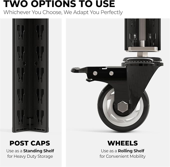 HOMEDANT House 5-Tier Metal Rolling Cart Shelf Rack Casters Heavy Duty - Image 18