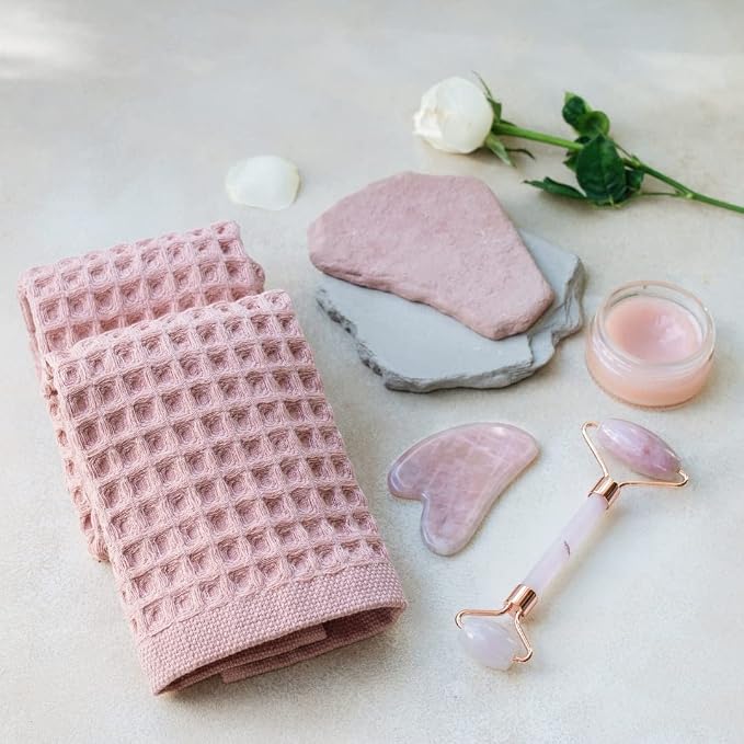 sea me at home Waffle Washcloths Set, 100% Turkish Cotton - Image 3