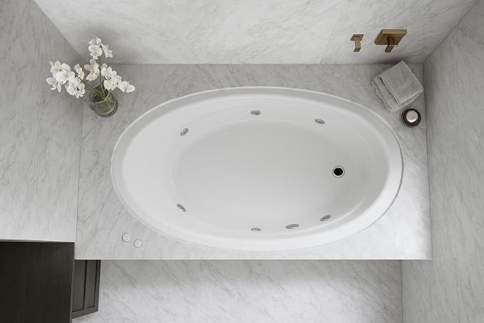 Carver Tubs - SR7242 - Modern Acrylic Fiberglass Whirlpool Water Massage Bathtub by CarverTubs