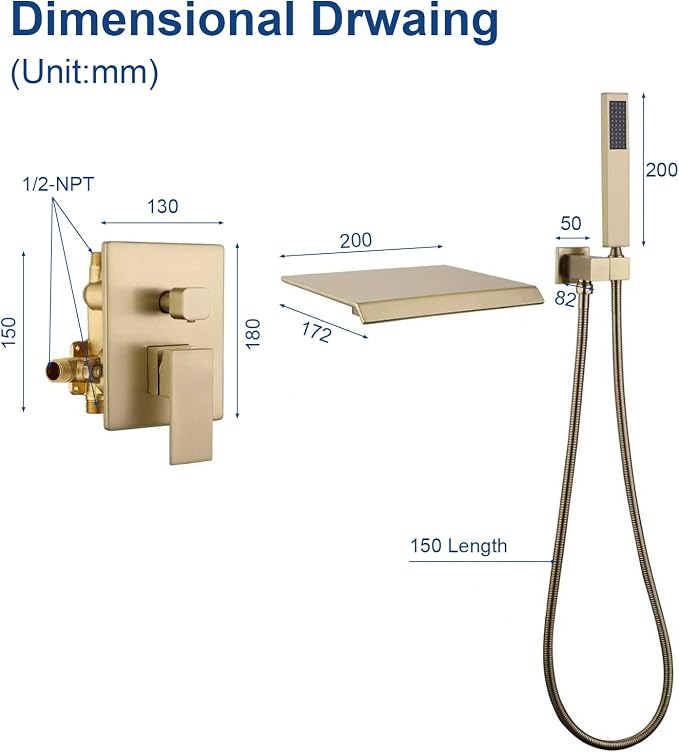 Taplong Wall Mount Tub Faucet - Image 6