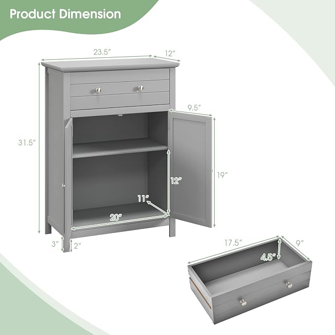 LOKO Bathroom Floor Cabinet, Kitchen Storage Cabinet - Image 3