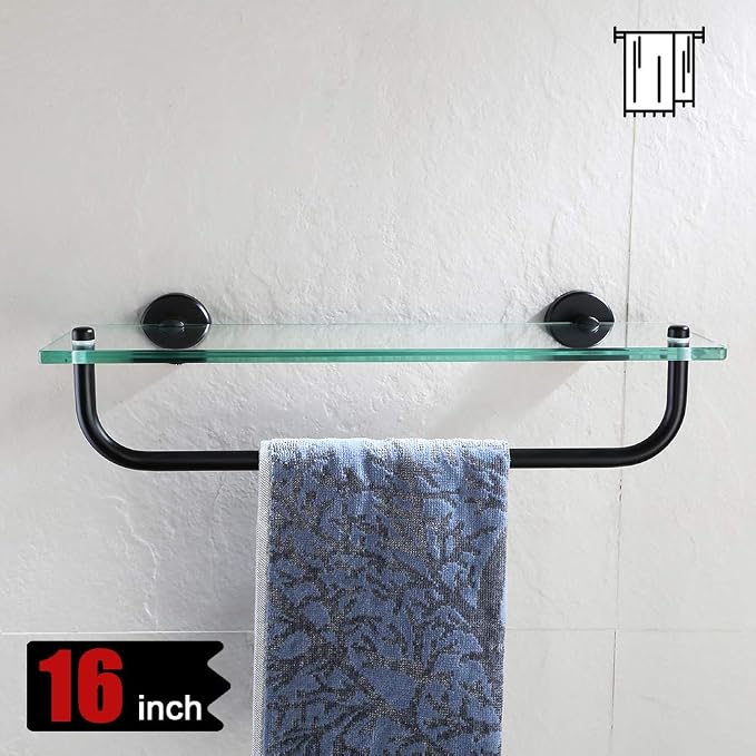 JQK Bathroom Glass Shelf, Shelf - Image 3