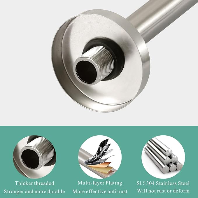 Voolan 15" Round Shower Arm - Image 4
