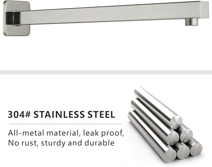 Voolan 16" Square Shower Arm - Image 6