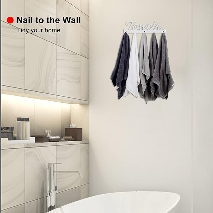 2 Pack Over The Door Hooks, Towel Rack - Image 6