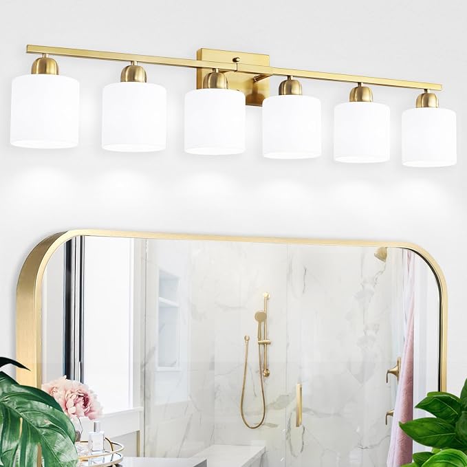 6 Light Gold Bathroom Vanity Light by FAISHILAN