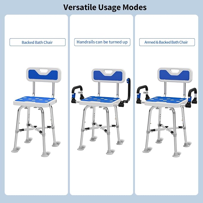 Shower Chair with Arms and Back - Image 4