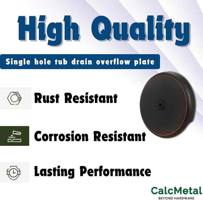 Single Hole Bathtub Drain Overflow Plate - Image 4