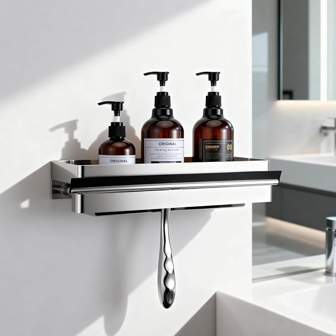 No Drilling Shower Caddy Adhesive Rustproof Bathroom Organizers and Storage - Image 8