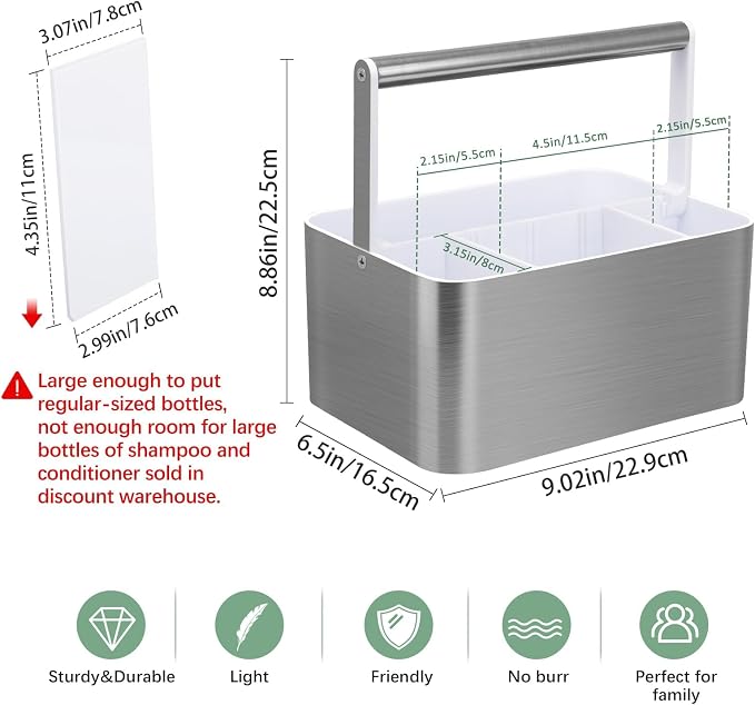 Plastic Shower Caddy Basket - Image 2