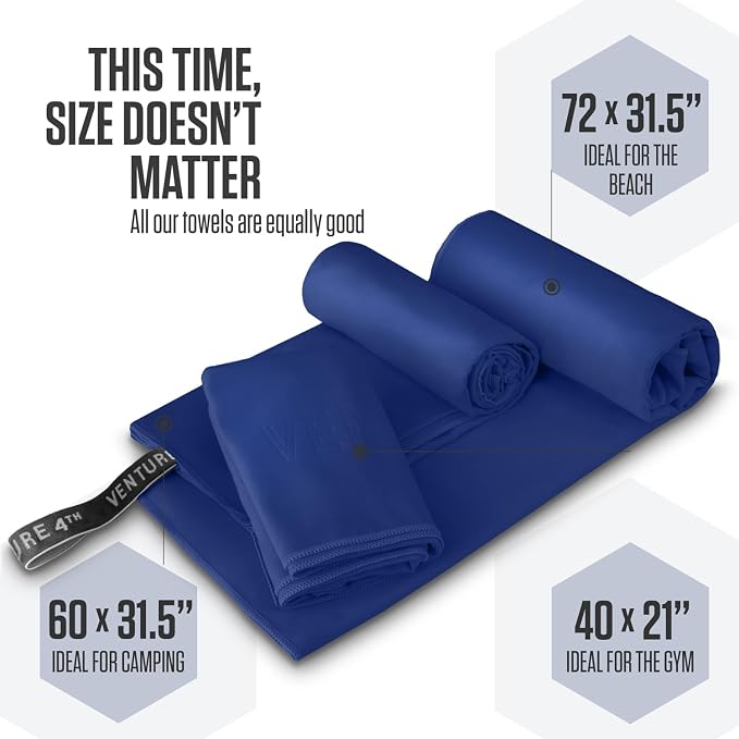 VENTURE 4TH Quick Dry Towel. Microfiber Travel Towel Ideal - Image 3