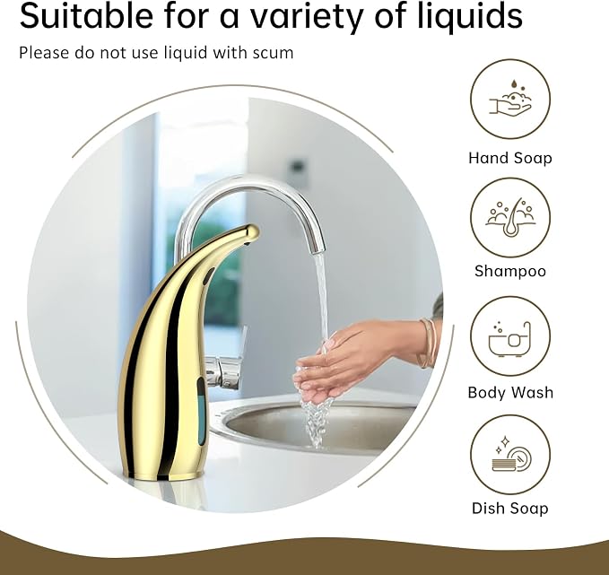 Automatic Soap Dispenser Touchless, 300ML Hand & Dish Countertop Electric - Image 6