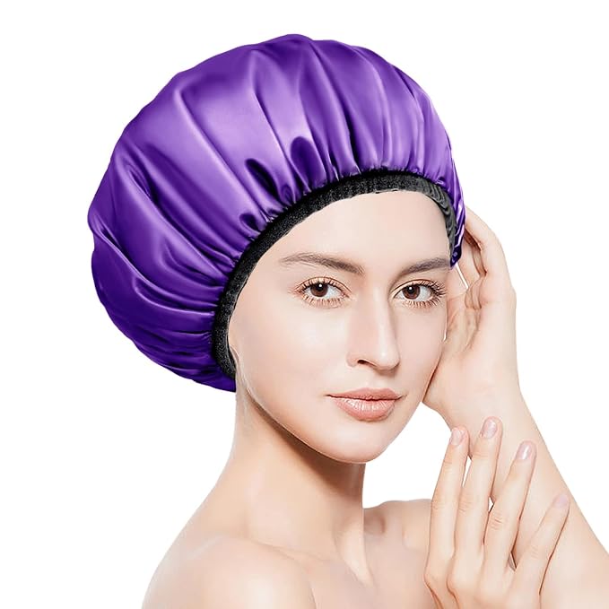 Aquior Shower Cap, Extra Large Triple Layer Bathing Cap - Image 7