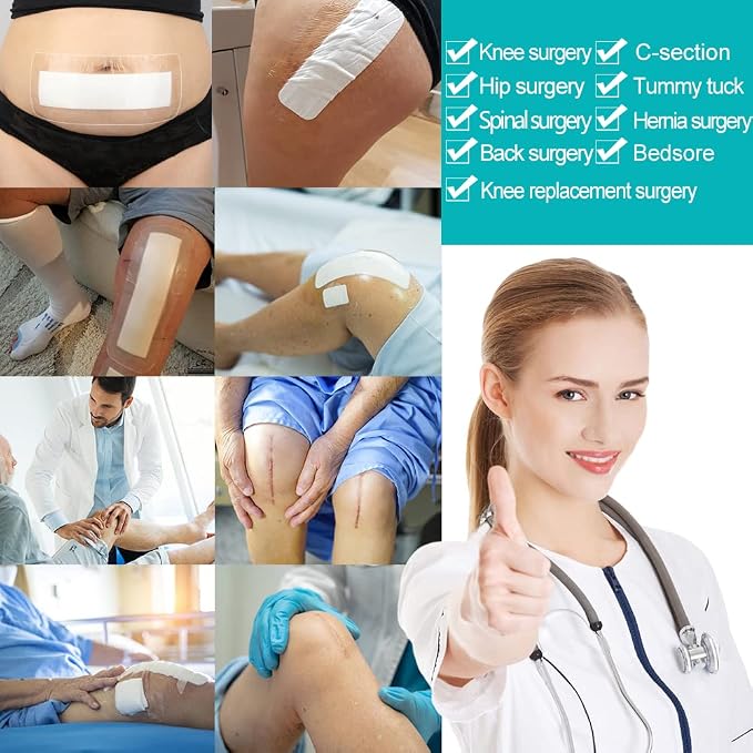 4" x 10" Shower Shields Wound Cover, Large Waterproof Bandages - Image 6