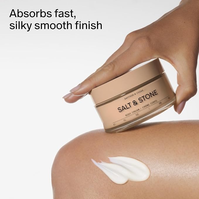 Salt & Stone Body Cream – Saffron & Cedar | Hydrating Formula - Image 7