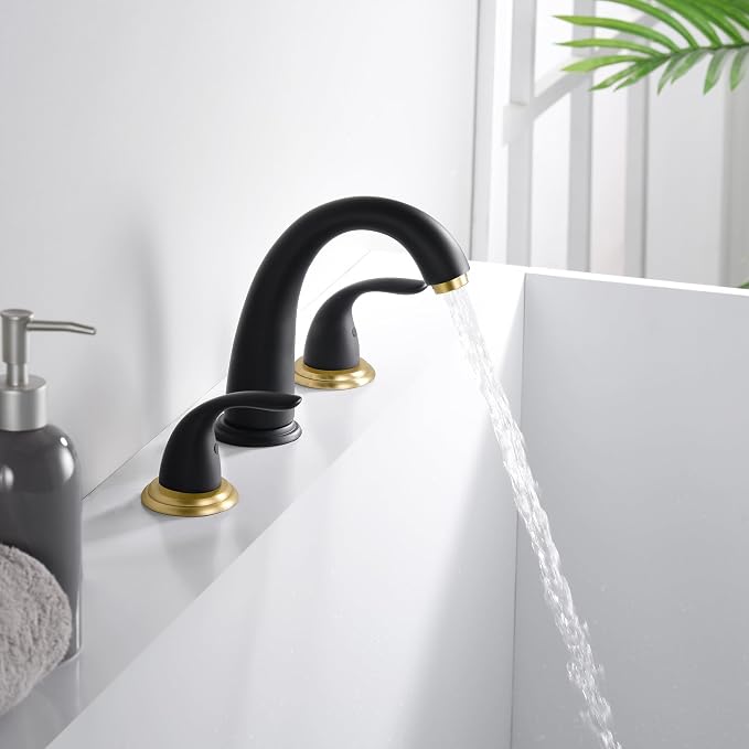 SUMERAIN 2 Handle Widespread Roman Bathtub Faucet Tub Filler - Image 5