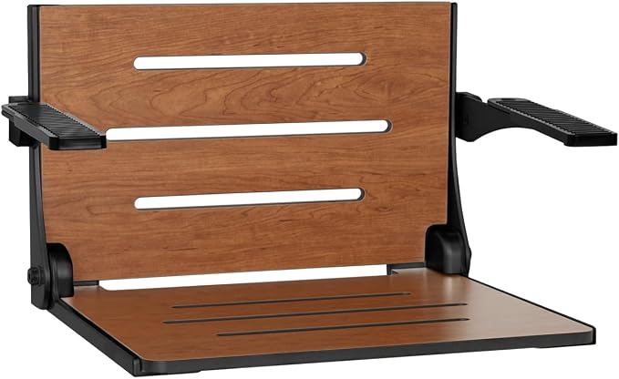 Seachrome Silhouette Comfort Folding Wall Mount Shower Bench Seat by Seachrome