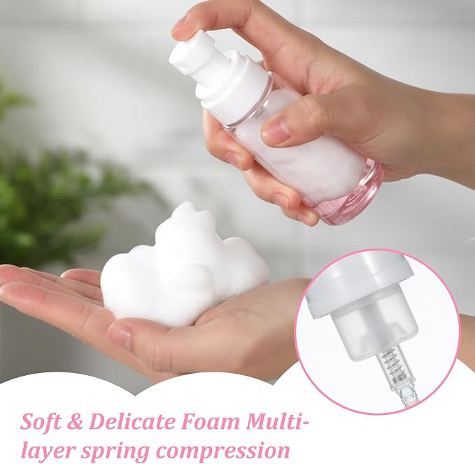 6 Pcs Travel and Empty Fine Mist Spray Bottle Foam Pump Bottle Small Size - Image 6