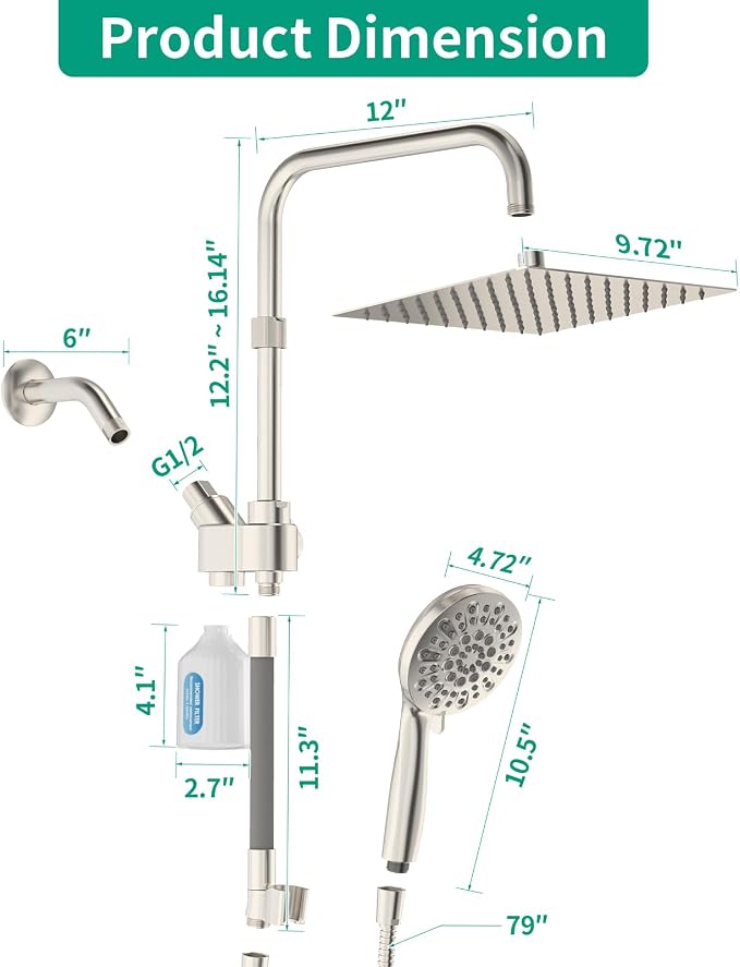 10" Filtered Rain Shower Head - Image 5