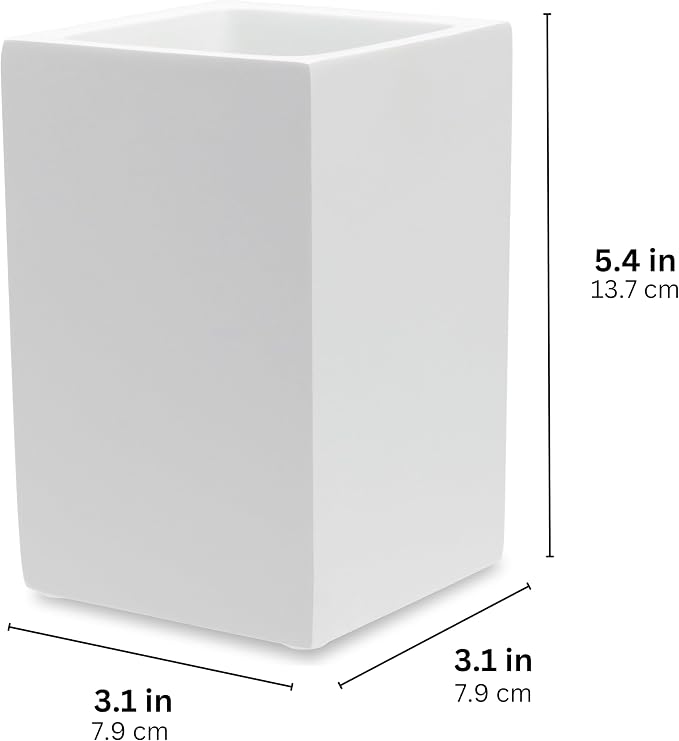 Matte White Toothbrush and Toothpaste Holder - Image 5