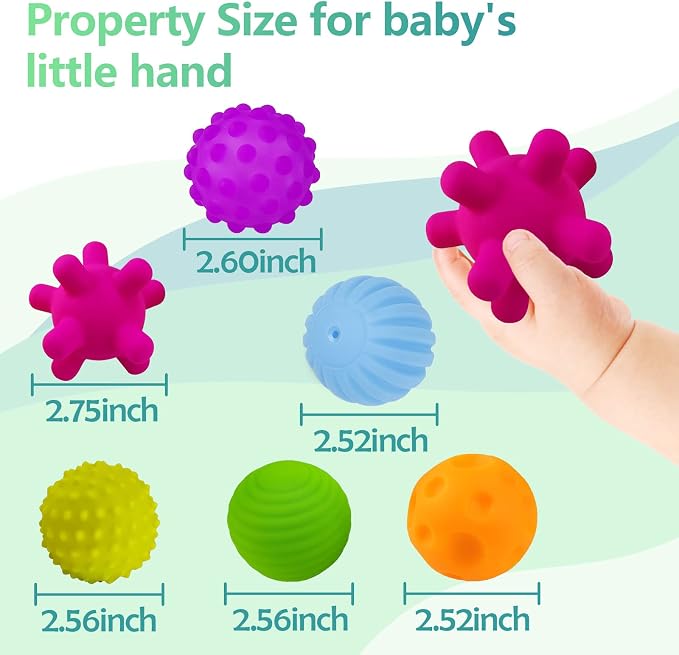 Sensory Ball for Babies 6 to 12 Months, Baby Balls for Toddlers 1-3 Massage - Image 6