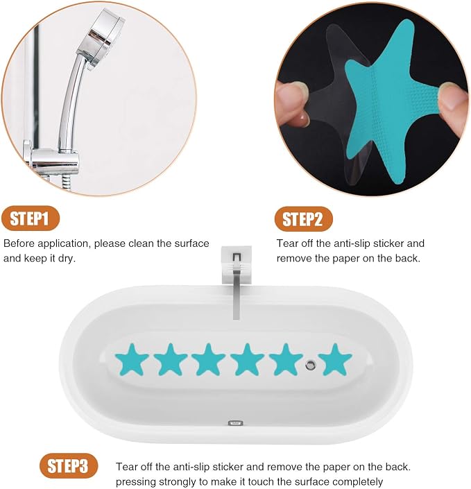 Anti Slip Shower Stickers Safety Bathtub Strips Adhesive Decals - Image 6