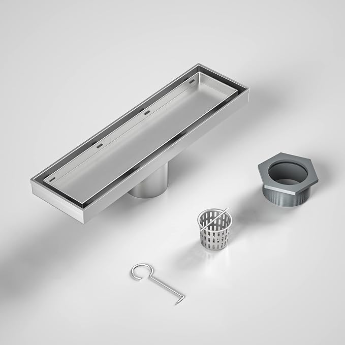 Linear Shower Drain 12", Brushed Floor Drain - Image 3