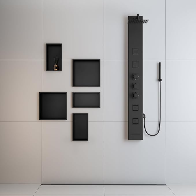 Achelous Stainless Steel Insert Shower Niche 12" X 12", No Tile Needed - Image 5