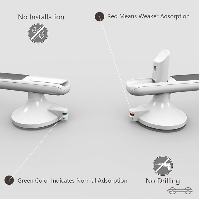 Shower Handles for Elderly Suction, Grab Bars for Bathtubs and Showers - Image 4