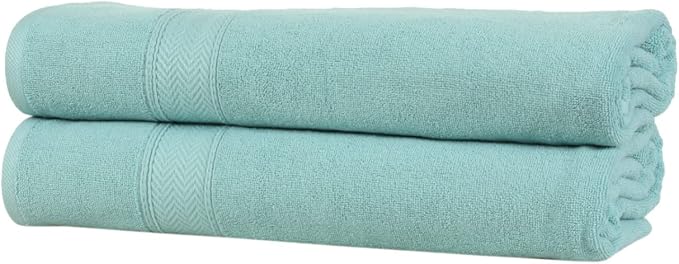 HILLFAIR 600 GSM- 40 x 80 Inches- 100% Cotton 2 Pc XXL Oversized Bath Towel - Image 2