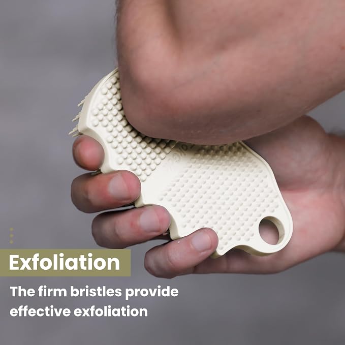 Silicone Body Scrubber Silver-Infused Dual-Sided 3-in-1 - Image 4