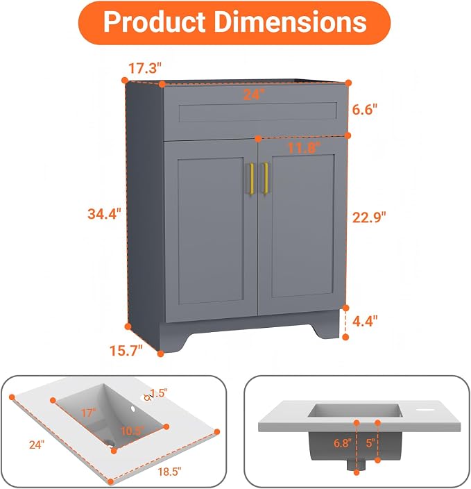 24/30/36 Inch Bathroom Vanities - Image 2