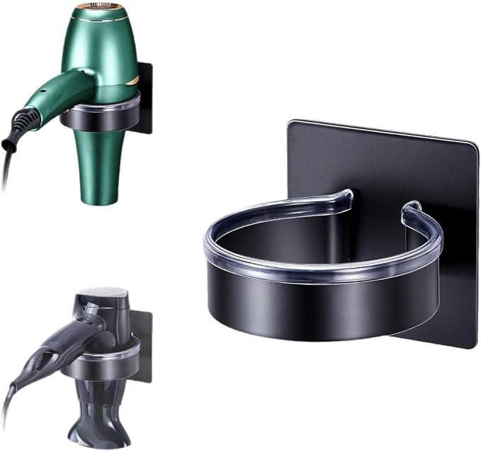 Hair Dryer Wall Mounted Holder, Stainless Steel Blow Dryer Holder, by Unknown