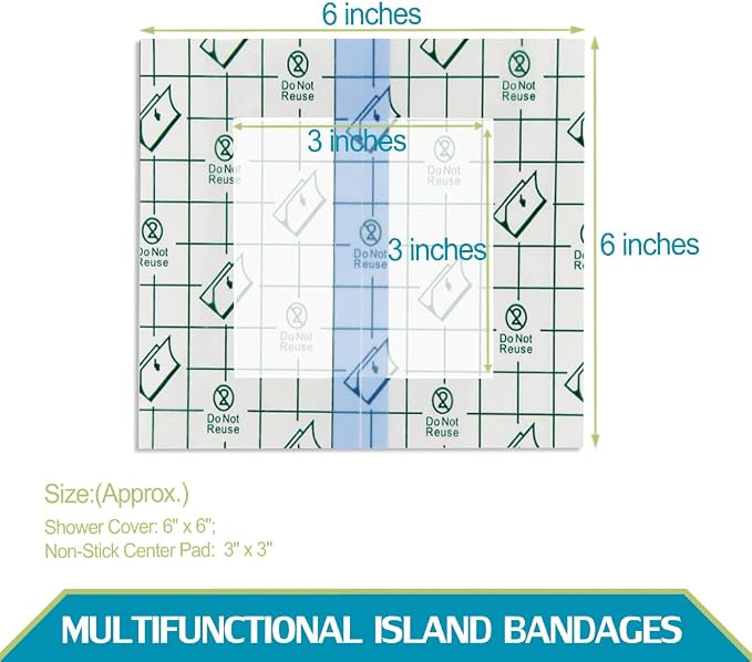 25 Pcs Waterproof PD Dialysis Catheter Wound Cover Shields Island Dressing - Image 3
