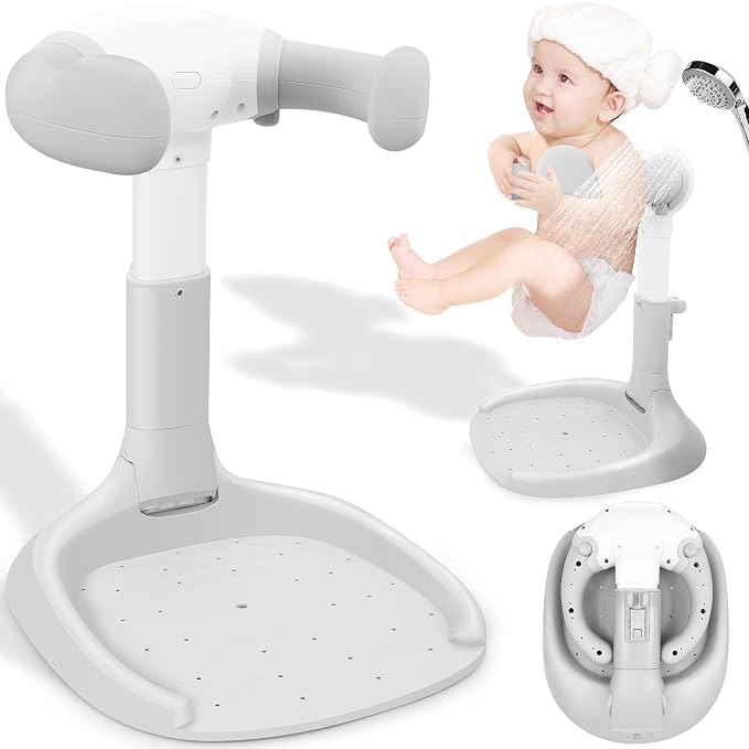 Baby Shower Stand, No-Assembly Baby Bath Stand by JUNEU
