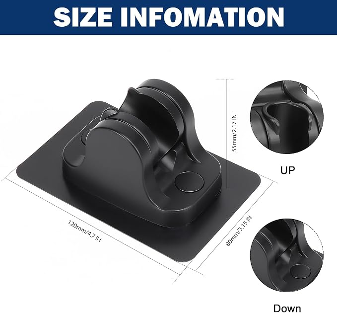 NearMoon Self Adhesive Shower Head Holder-Adjustable Handheld Shower Holder NO - Image 2