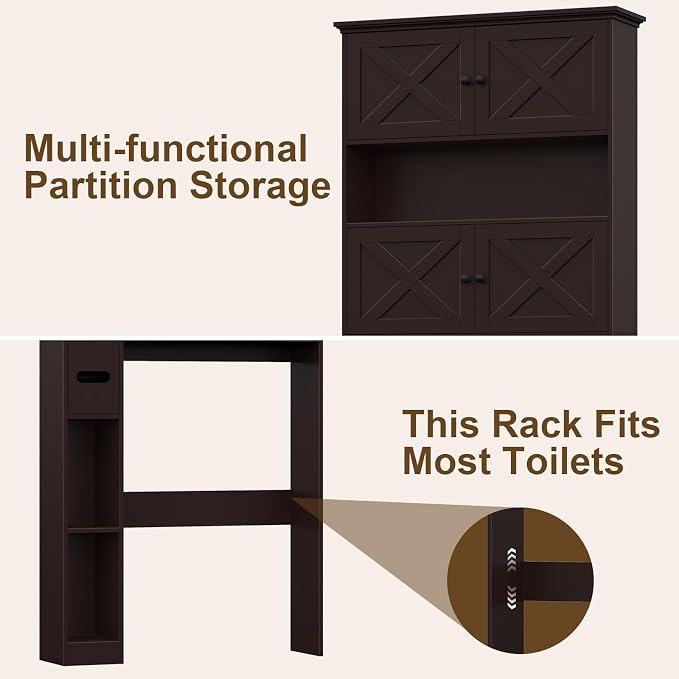 Over The Toilet Storage Cabinet, Farmhouse Storage Cabinet Over Toilet - Image 7