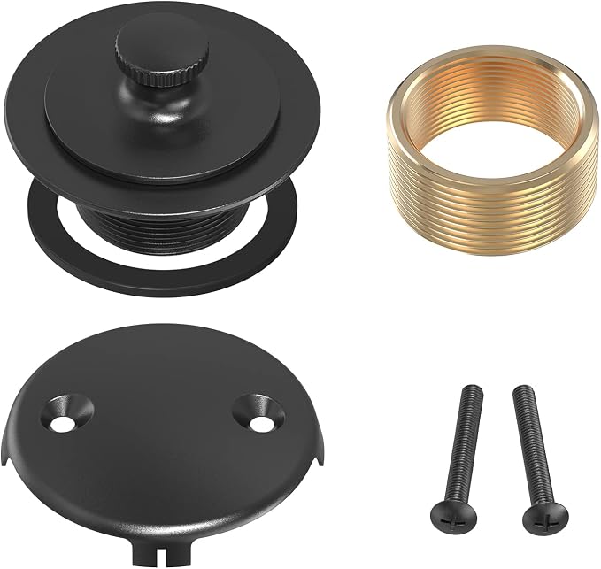 Matte Black Tub Drain and Overflow Kit, Replacement Bath Tub Drain Trim Set - Image 9