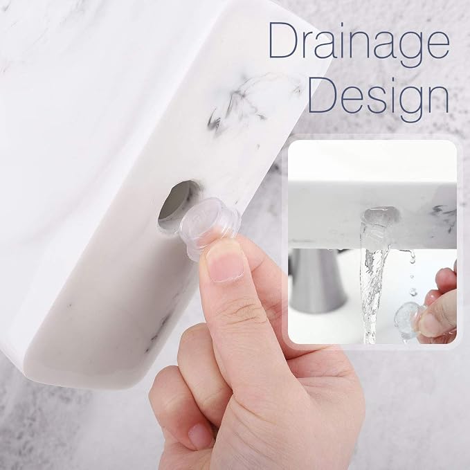 Luxspire Electric Toothbrush Holder, 3 Slots Large Marble Toothbrush Toothpaste - Image 5