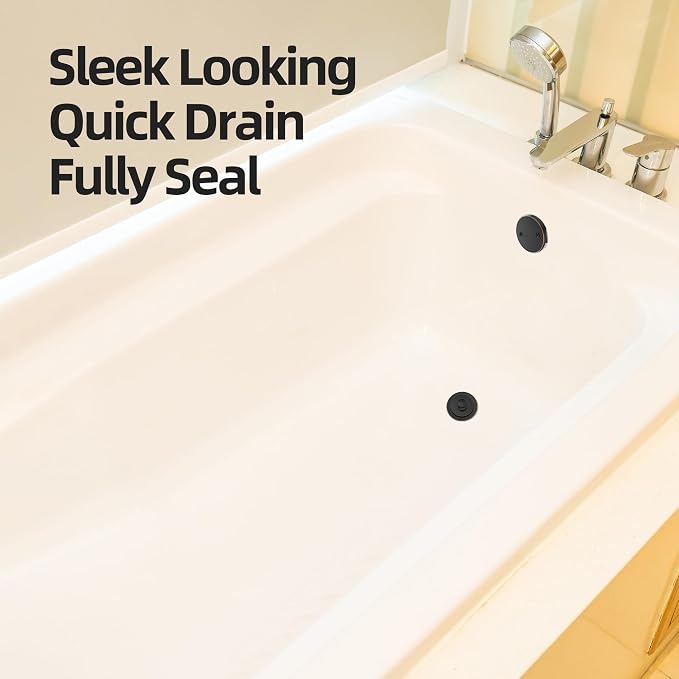 Oil Rubbed Bronze Bathtub Drain, Hair Catcher and 2-Hole Overflow Faceplate - Image 5