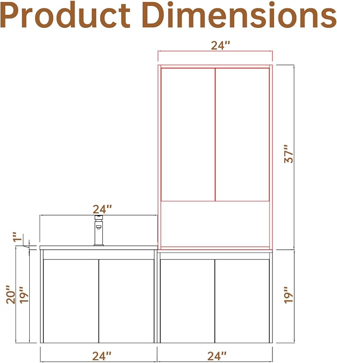 MORVANO 48" Bathroom Vanities Cabinet - Image 2