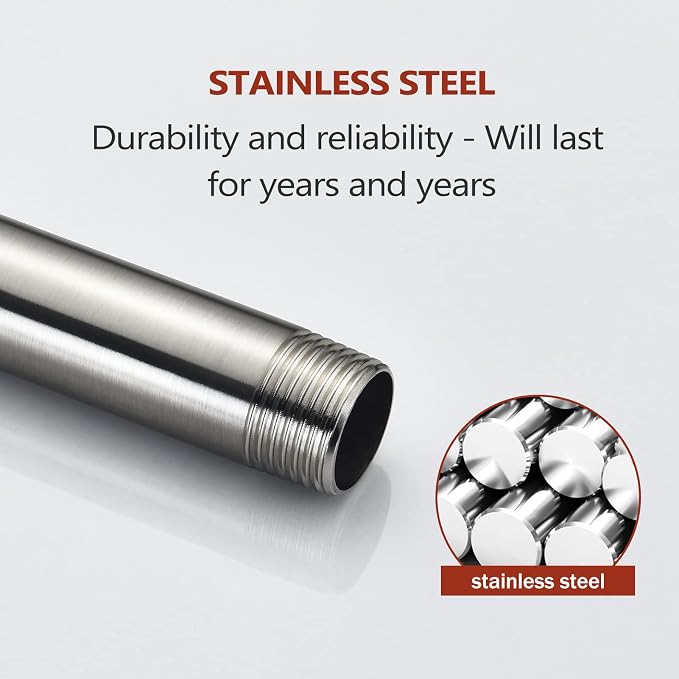 Celling Mounted Extention Stainless Steel High Density Thickened Thread Shower - Image 7