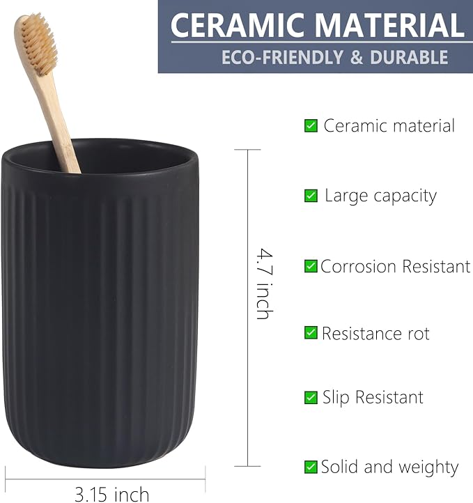 Matte Black Toothbrush Holders for Bathrooms - Image 7