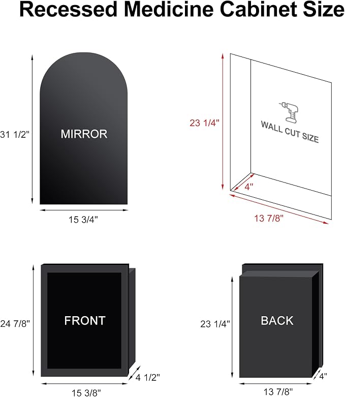 Recessed Medicine Cabinet Mirrors - Image 2