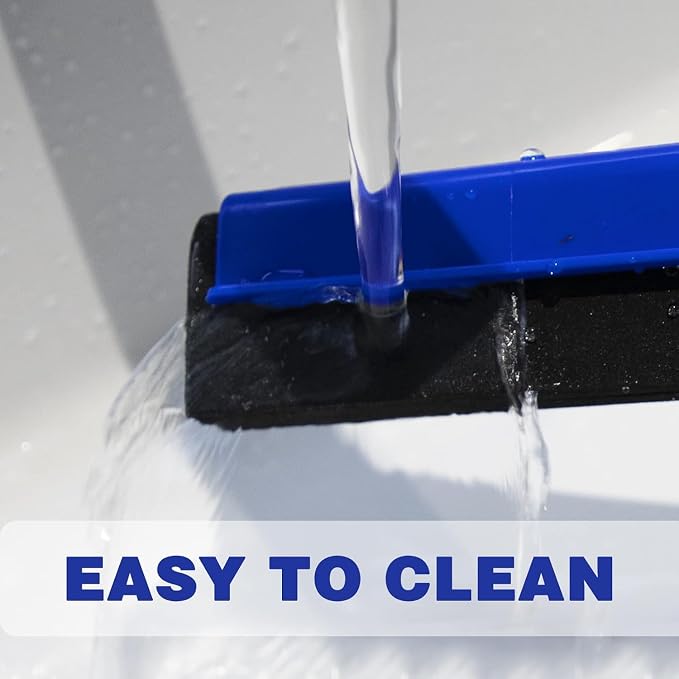 18" Floor Squeegee with 43" Adjustable Aluminum Handle Light Duty Magic Broom - Image 7
