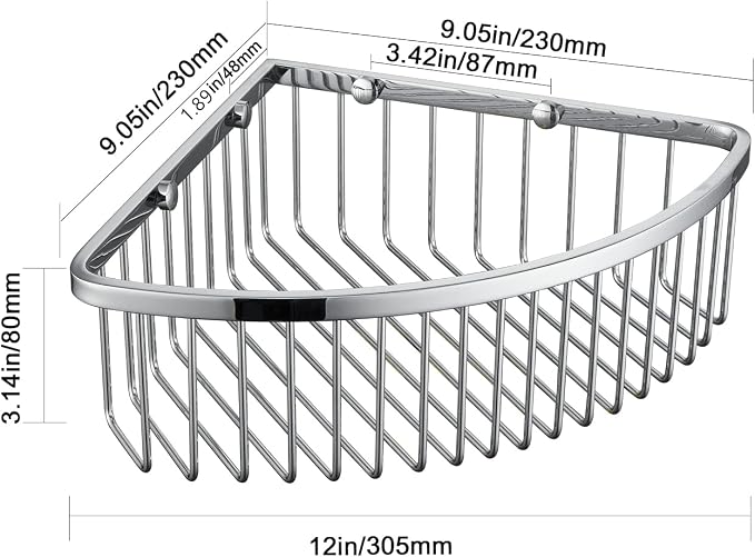 Bathroom Shower Caddy Corner Shelf Basket, Ultra Sturdy Rust-Proof Stainless - Image 5