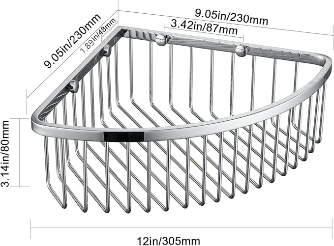 Corner Shower Caddy Organizer, SUS304 Stainless Steel Heavy Duty Rust-Proof - Image 4