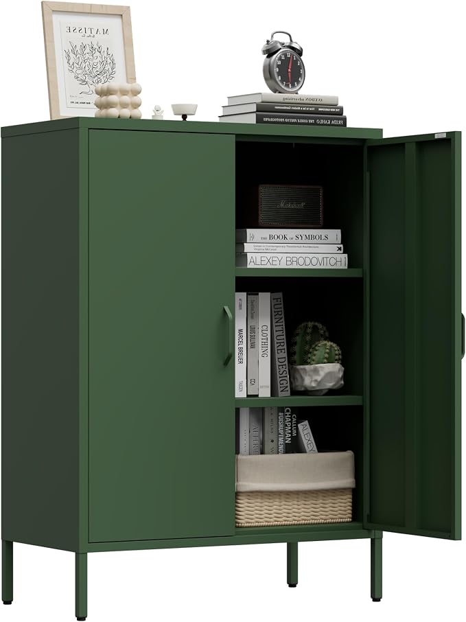 Metal Locker Storage Cabinet, Accent Sideboard Cabinet by Unknown