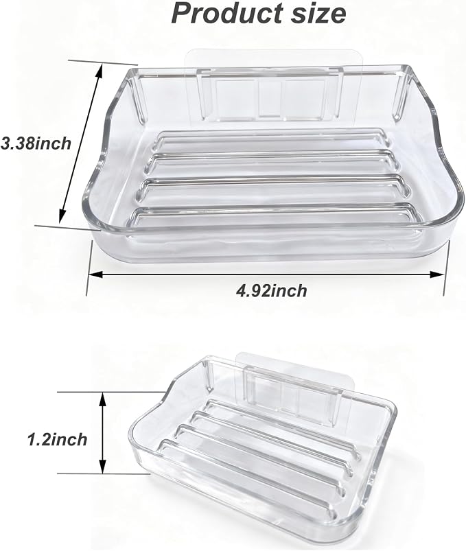Soap Bar Holder for Shower Wall Mounted, Soap Dish Container Saver Strong - Image 3