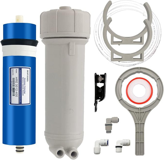 400 GPD RO Membrane with Reverse Osmosis Membrane Housing Set, Reverse Osmosis by MOPUEHEL